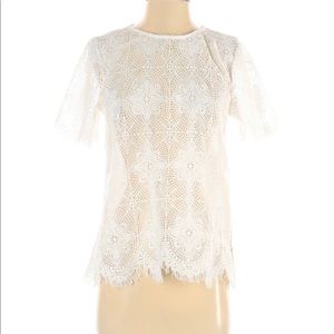 White Worthington Lace Top
